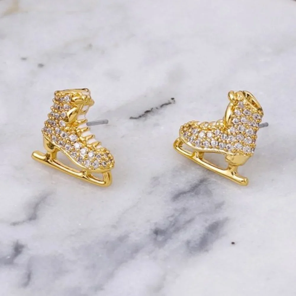 Kate Spade Snow Day Ice Skate Stud Earrings